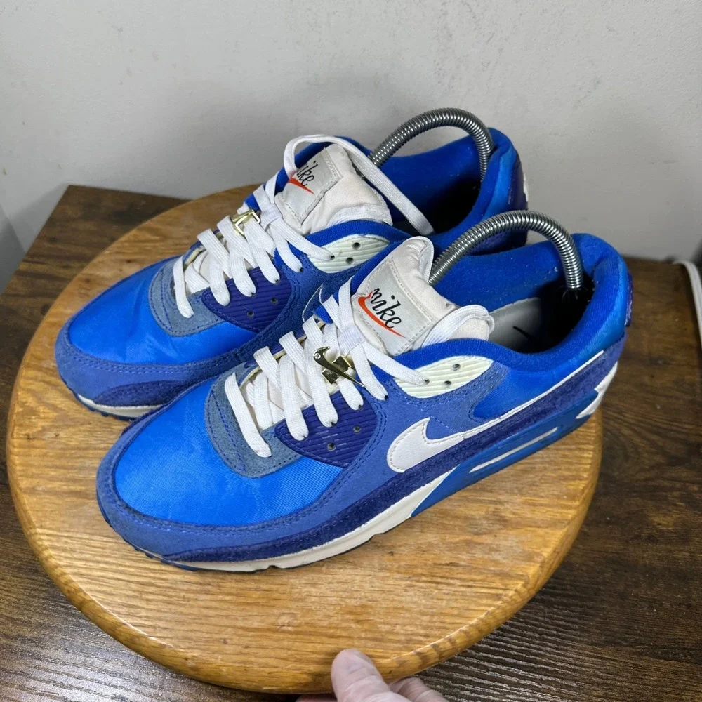 Nike Air Max 90 SE First Use Signal Blue Mens Sneakers DB0636-400 Size 10